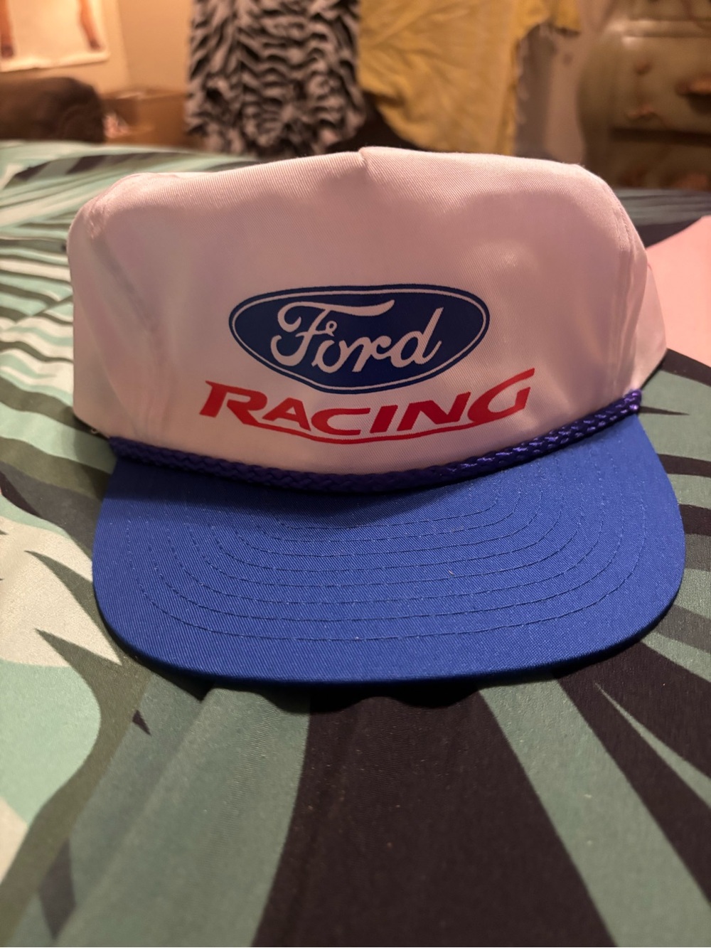 Ford Racing Blue and White Trucker Hat